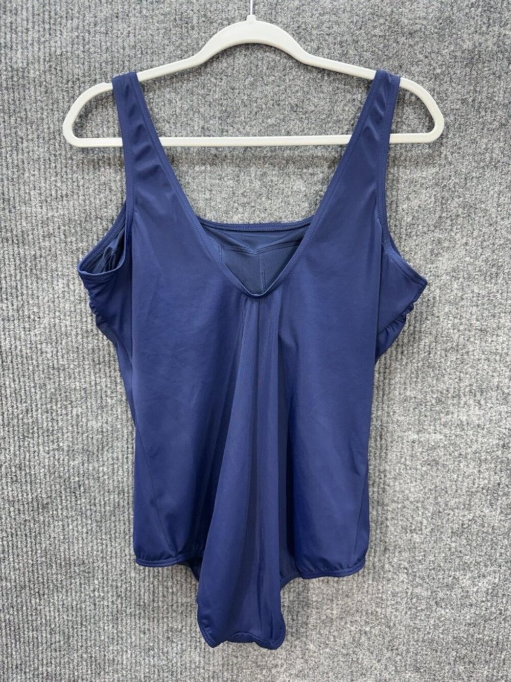 Lands End One Piece Swimsuit Womens 18P Navy Blue Soft Cup Bra Wirefree UPF 50 - Picture 3 of 11